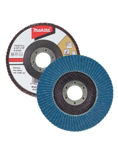 Makita D-27947 Disco de láminas de Zirconio nylon 180mm G60