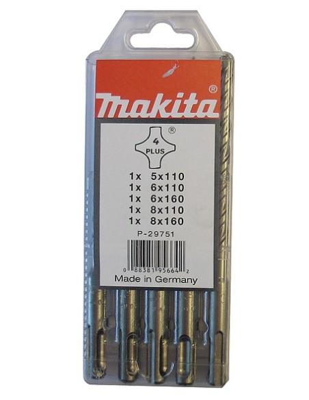 Makita P-29751 Estuche de brocas SDS-PLUS Mak2 5 pcs