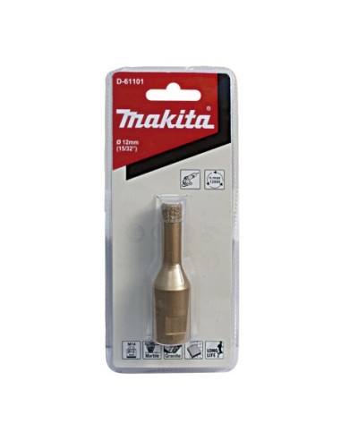 Makita D-61101 Broca de diamante para amoladora (especial porcelánico) 12 mm