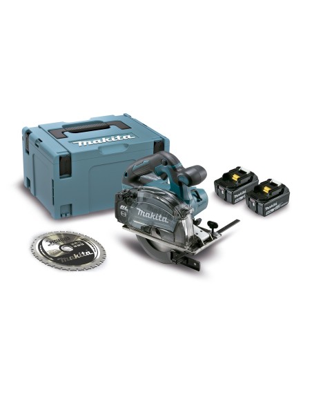 Makita DCS553RTJ Cortador de metal con depósito 150mm 18V