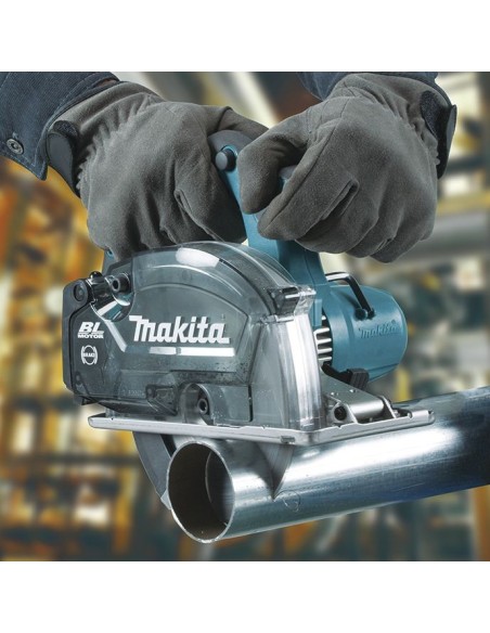 Makita DCS553RTJ Cortador de metal con depósito 150mm 18V