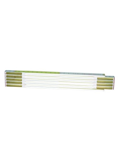 Metro Plegable Madera (Amarillo/Blanco) 2m