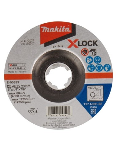Makita E-00393 Disco de desbarbe metal X-LOCK 125 mm