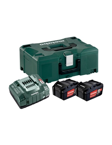 METABO 685065000 Pack de 2 baterías de 18V 5.2 Ah + cargador + maletín