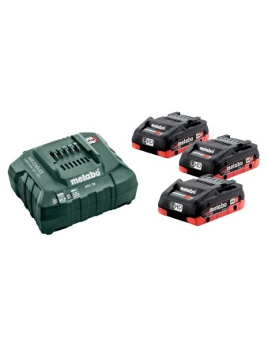 METABO 685132000 Pack de 3 baterías de 18V 4.0 Ah + cargador