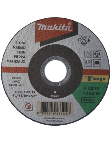 Makita P-53089 Disco de corte extrafino piedra 115mm