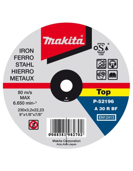 Makita P-52233 Disco de corte extrafino metal 230mm