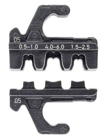 Mordaza intercambiable para conectores faston no aislados (anchura del conector 4,8 + 6,3 mm) KNIPEX 97 39 05
