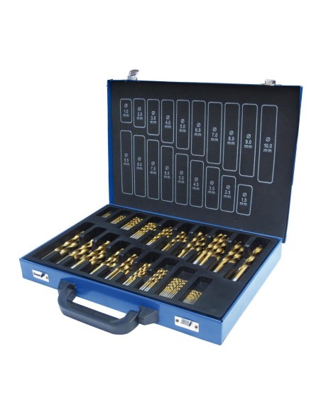 Maletín con 170 brocas de  1-10mm | SPS170TIN Holzmann