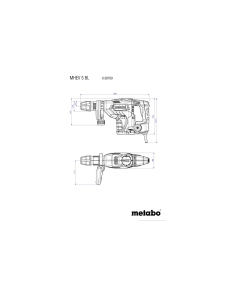 MARTILLO CINCELADOR 1150W + MALETÍN METABO 600769500 MHEV 5 BL