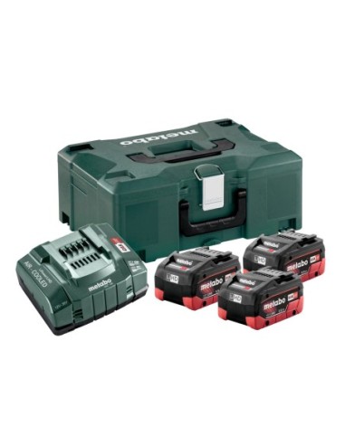 METABO 685069000 Pack de 3 baterías de 18V 5.5 Ah + cargador + maletín