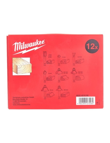 MILWAUKEE 4932451668 Juego de fresas para madera