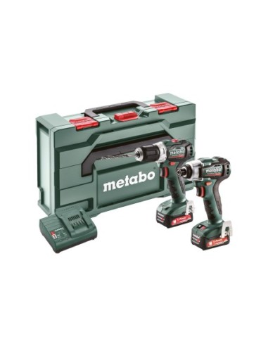 PACK TALADRO ATORNILLADOR BS 12 BL + ATORNILLADOR IMPACTO SSD 12 + 2 BATERIAS 12V + CARGADOR + MALETIN METABO 685168000