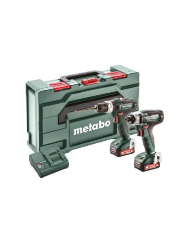 PACK TALADRO ATORNILLADOR SB 12 + ATORNILLADOR IMPACTO SSD 12 + 2 BATERIAS 12V + CARGADOR + MALETIN METABO 685167000