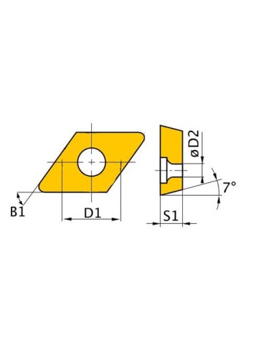 PLAQUITA PARA 25/37, ISO DCMT11T304, 5 UN