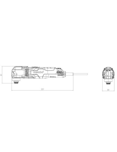 MULTIHERRAMIENTA 400W PARA MADERA + MALETÍN, METABO 601406500 MT 400 Quick Set