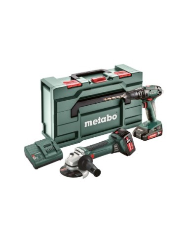PACK TALADRO ATORNILLADOR SB 18 + AMOLADORA 125MM W 18 LTX + 2 BATERIAS 18V + CARGADOR + MALETIN METABO 685089000