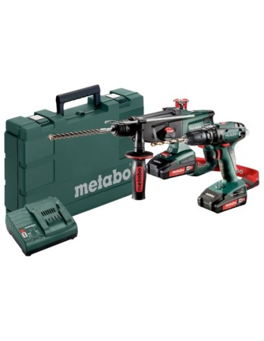 PACK TALADRO ATORNILLADOR SB 18 + MARTILLO KHA 18 LTX + 2 BATERIAS 18V + CARGADOR + MALETIN METABO 685090000