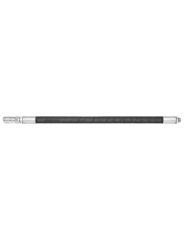 EXTENSIÓN FLEXIBLE CON BOQUILLA PARA BOMBAS O EQUIPOS DE ENGRASE, POLIESTER DE DOBLE TRENZA, 400 MM