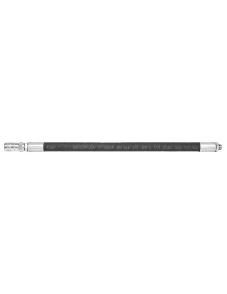 EXTENSIÓN FLEXIBLE CON BOQUILLA PARA BOMBAS O EQUIPOS DE ENGRASE, POLIESTER DE DOBLE TRENZA, 400 MM