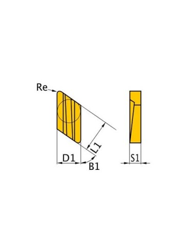 PLAQUITAS DE CORTE HM -N .62 KNUX160405R PLAQUITAS DE CORTE HM -N 62 KNUX160405R