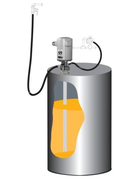 KIT DE BOMBA NEUMÁTICA PUMPMASTER 35 - 8:1 PARA ACEITE, BIDÓN 205 L