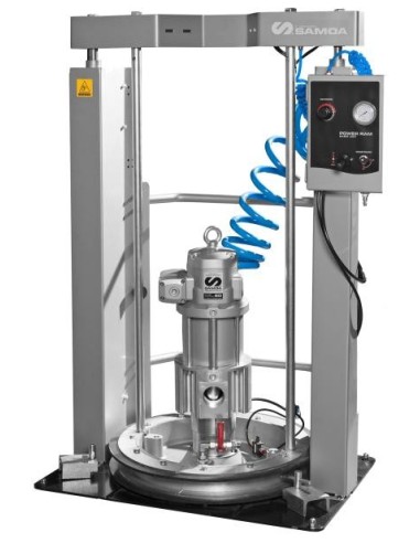 PAQUETE DE BOMBA NEUMÁTICA PUMPMASTER 60 - 3:1 PARA GRASA CON INDUCTOR NEUMÁTICO, BIDÓN 185 KG