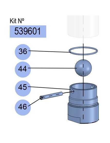 KIT VÁLVULA PIE (NPT) PM45-6,1/PM60-12,1