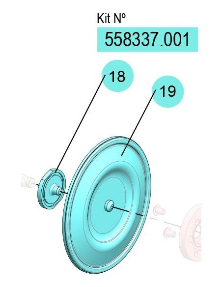 558337.001, KIT MEMBRANAS DF-30 (HYTREL) FLEXIBLES