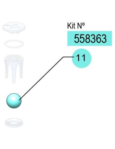 558363, KIT BOLAS DF100 1 PTFE
