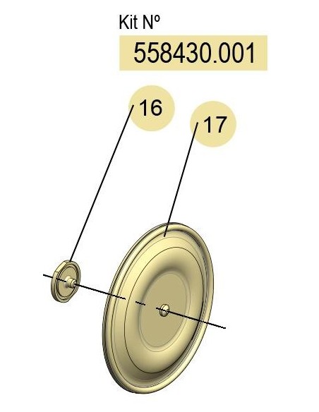 558430.001, KIT MEMBRANAS DF-50 (NBR) FLEXIBLES
