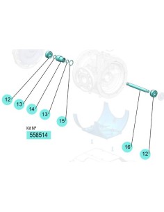 558514, KIT EJE DF-250 (C/J/E) (POM/NBR/SS)