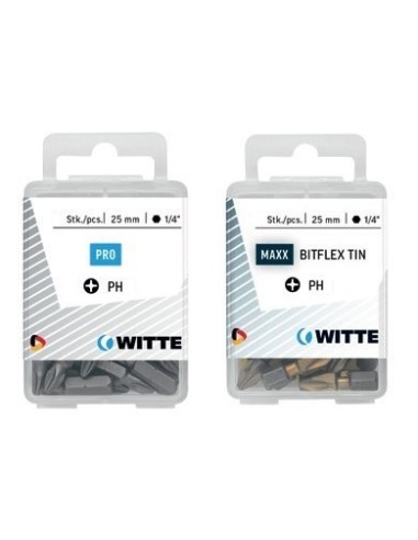 Puntas Phillips de 25 mm en cajita de plástico
