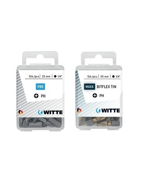 Puntas Phillips de 25 mm en cajita de plástico