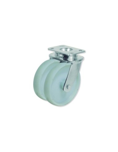 QD - Rotantes Modelo Q con Rueda Doble D Sujeción por Pletina P | 36-928 QDPG6 200 NYB6