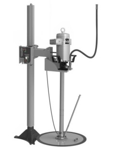 PAQUETE DE BOMBA NEUMÁTICA PUMPMASTER 45 - 70:1 PARA GRASA CON ELEVADOR NEUMÁTICO E INDUCTOR POR GRAVEDAD, BIDÓN 185 KG