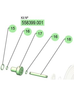 558399.001, KIT EJE DF-100 (C/J/E) (PTFEC/FKM/INOX)