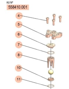 558410.001, KIT REPARACIÓN VÁLVULA