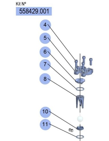 558429.001, KIT REPARACIÓN VÁLVULA