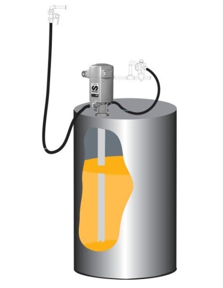 KIT DE BOMBA NEUMÁTICA PUMPMASTER 35 - 5:1 PARA ACEITE, BIDÓN 205 L