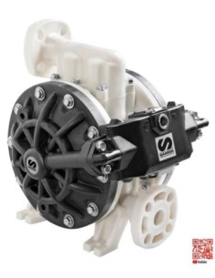 BOMBA NEUMÁTICA DE DOBLE MEMBRANA 1, DP200, SERIE DIRECTFLO, PP-HYTREL-PTFE (LUBE)