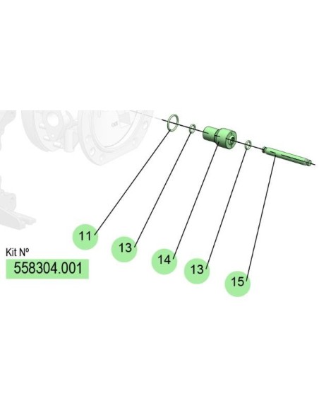 558304.001, KIT EJE DF-50 (C/J/E) (PTFE CO./NBR/INOX)