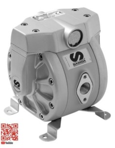 BOMBA NEUMÁTICA DE DOBLE MEMBRANA 1/2, DF50, SERIE DIRECTFLO, ACERO INOX-HYTREL-HYTREL