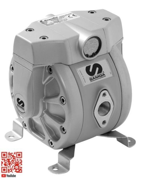 BOMBA NEUMÁTICA DE DOBLE MEMBRANA 1/2, DF50, SERIE DIRECTFLO, ACERO INOX-HYTREL-HYTREL