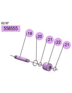 558555, KIT EJE DP-200 (C/J/E) (PTFE/FKM/SS)