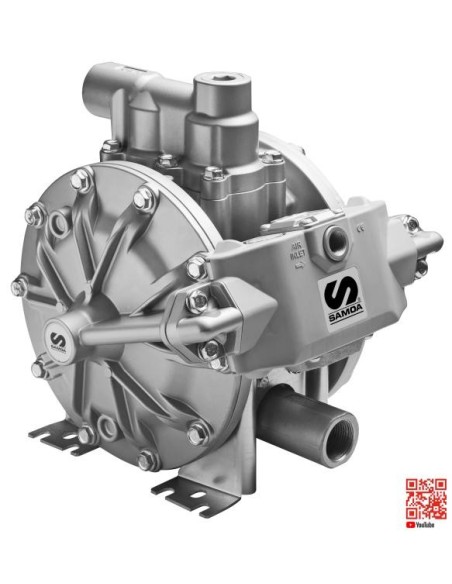 BOMBA NEUMÁTICA DE DOBLE MEMBRANA 1, DP200, SERIE DIRECTFLO, ALUMINIO-NBR-ACETAL