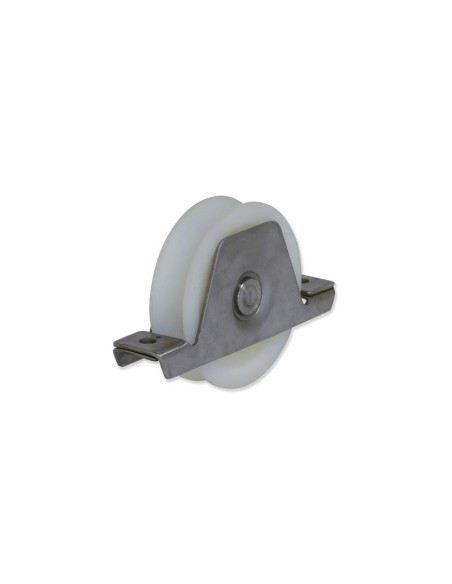 Ruedas poliamida con soporte encastar canal U. INOX | 80-226/5