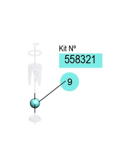 558321, KIT BOLAS DF-50 5/8 (ACETAL)