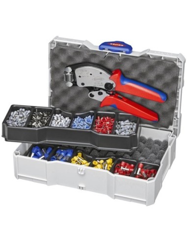 Surtido de crimpado para punteras huecas con collar de plástico KNIPEX 97 90 13