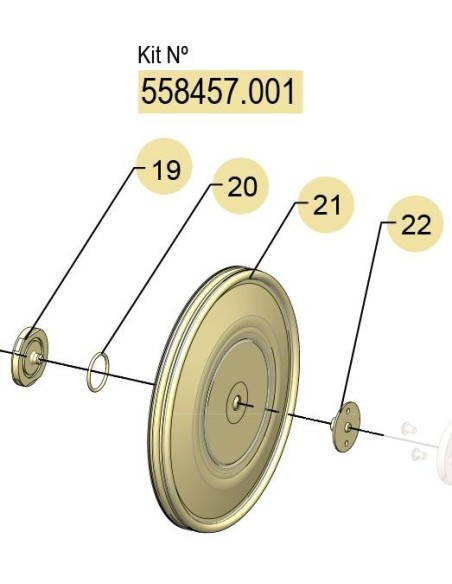 558457.001, KIT MEMBRANAS DF-100 (NBR)